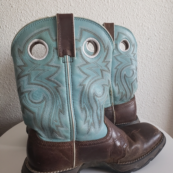 Durango Women's Saddle Western Boot - Broad Square Toe - Picture 3 of 16